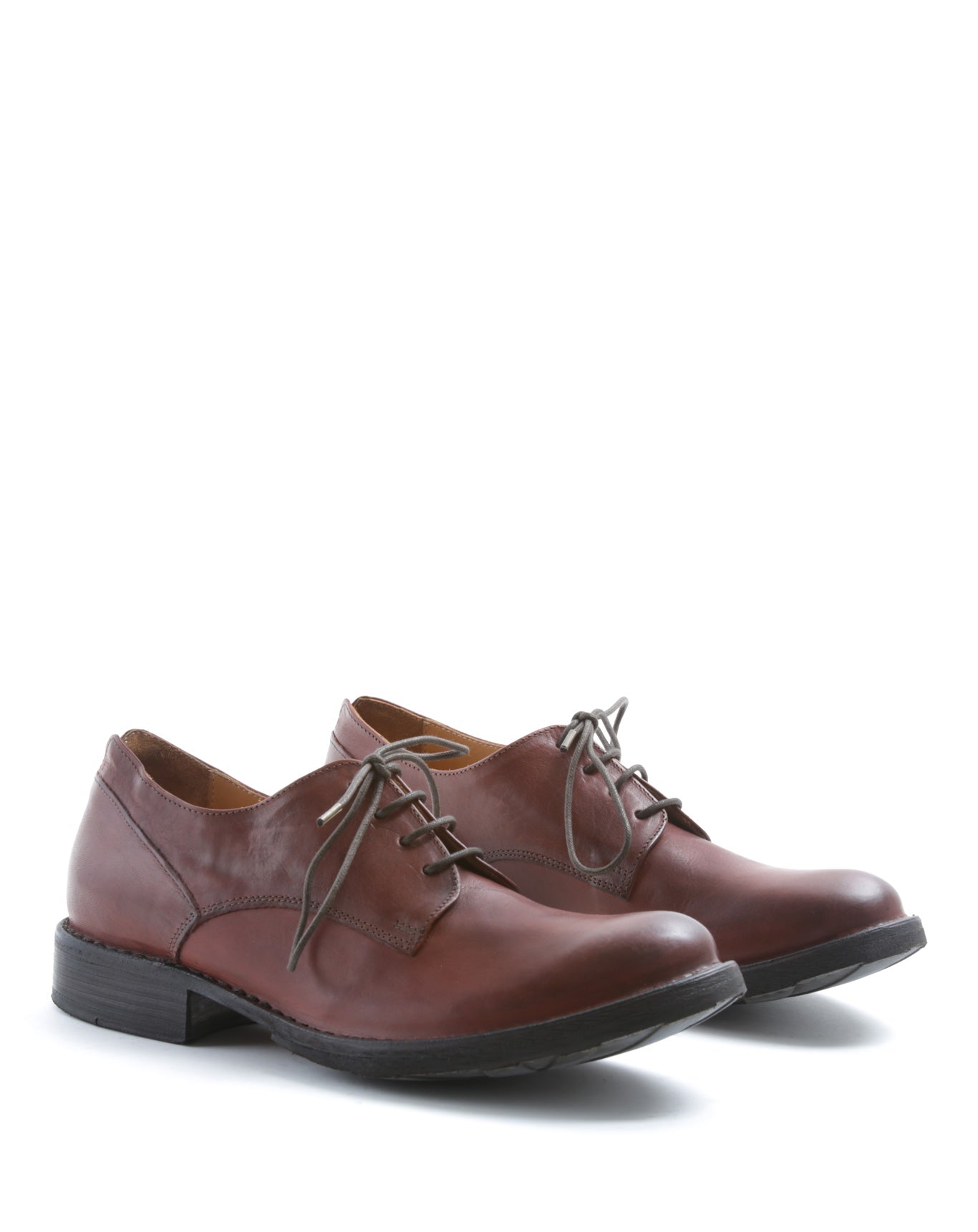 Fiorentini + Baker, ETERNITY 706, Brick brown leather derby shoe-Made in Italy-lateral