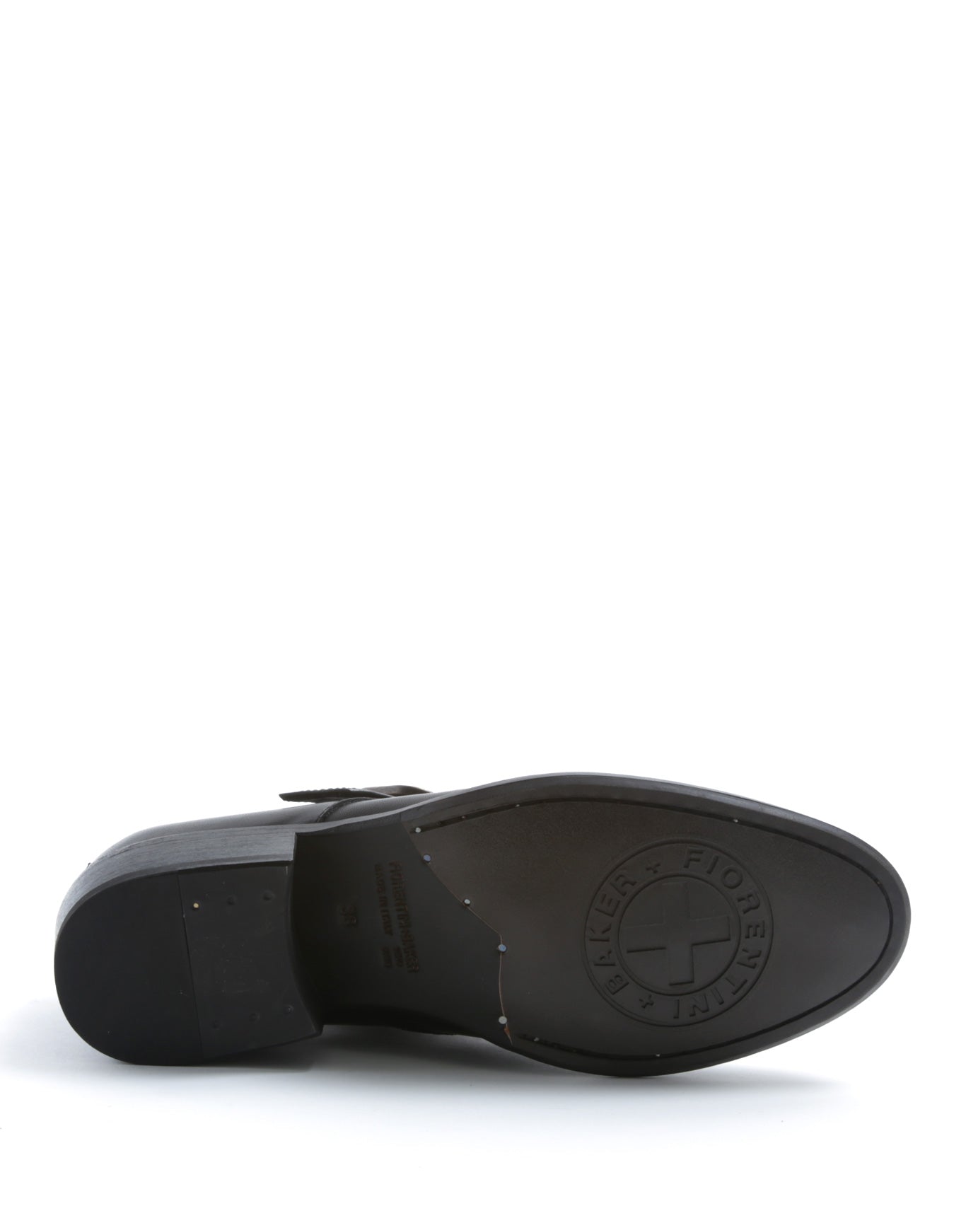 Fiorentini + Baker, CHANCE CHIEN, Women buckled monk shoe in black leather with elongated toe-Made in Italy-sole