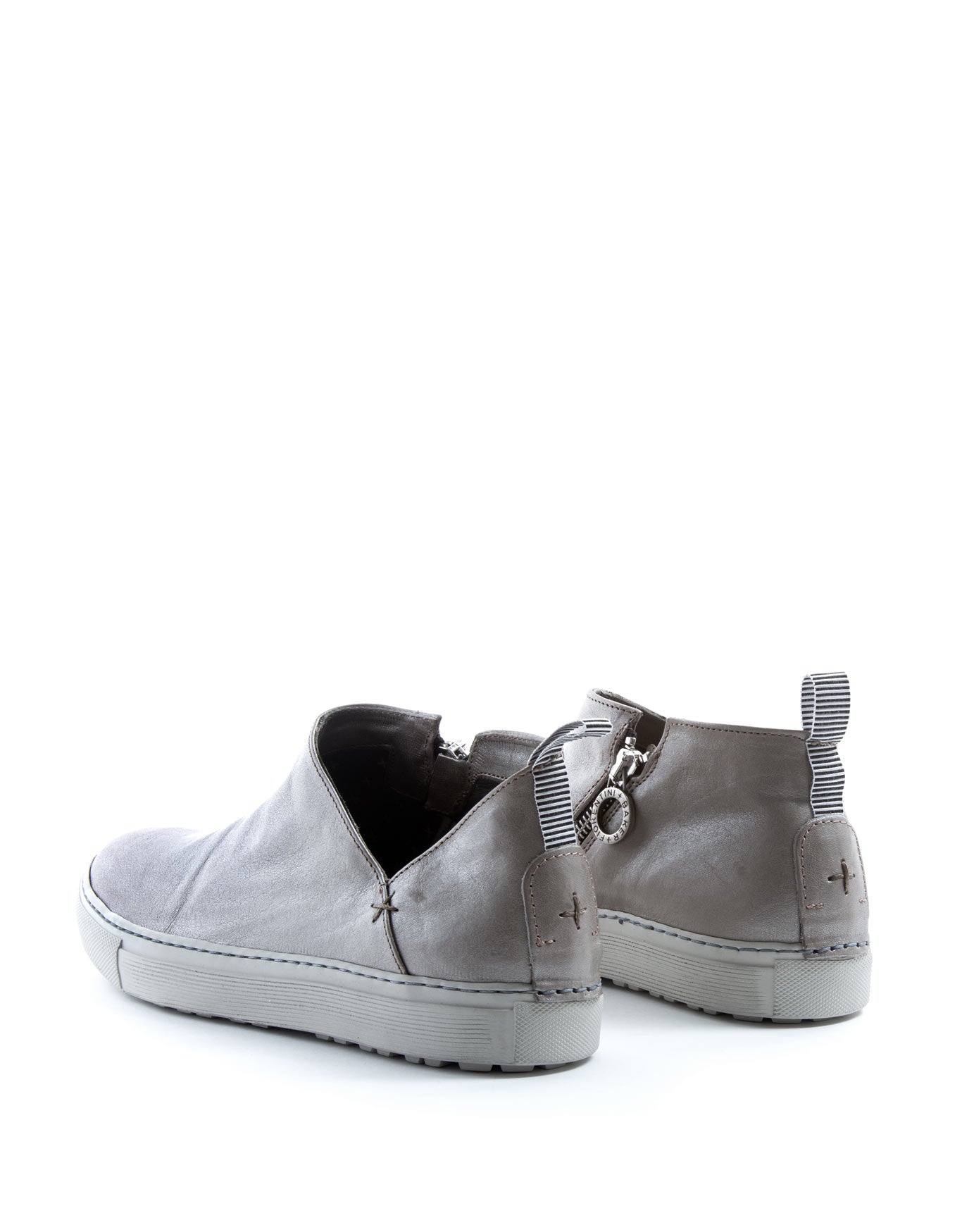 Fiorentini + Baker, BOLT BRIE, Black leather asymmetric sneakers with inside zip-Made in Italy-back