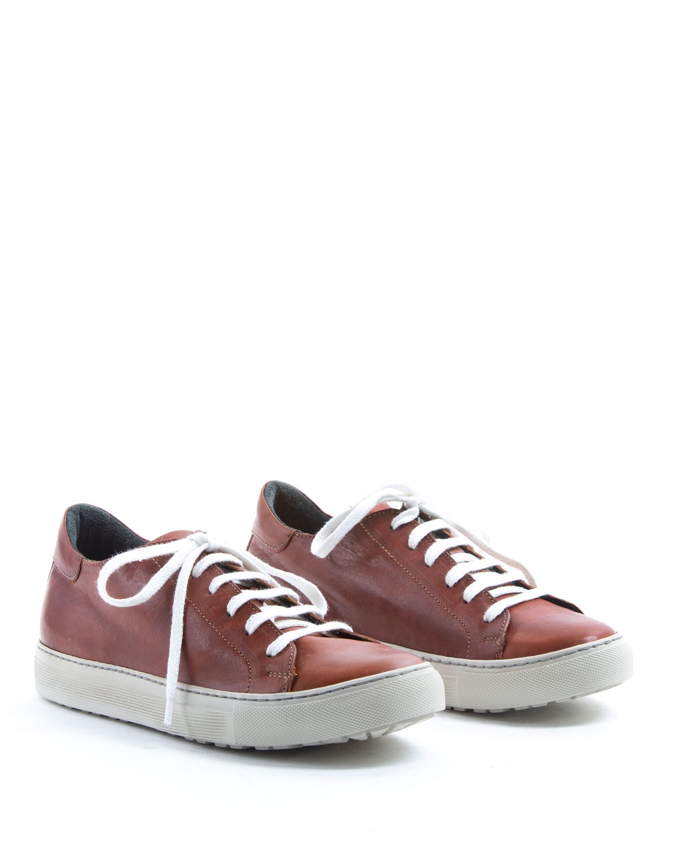 FIORENTINI + BAKER, BOLT BUK, Brick brown leather lace-up sneaker-Made in Italy-lateral