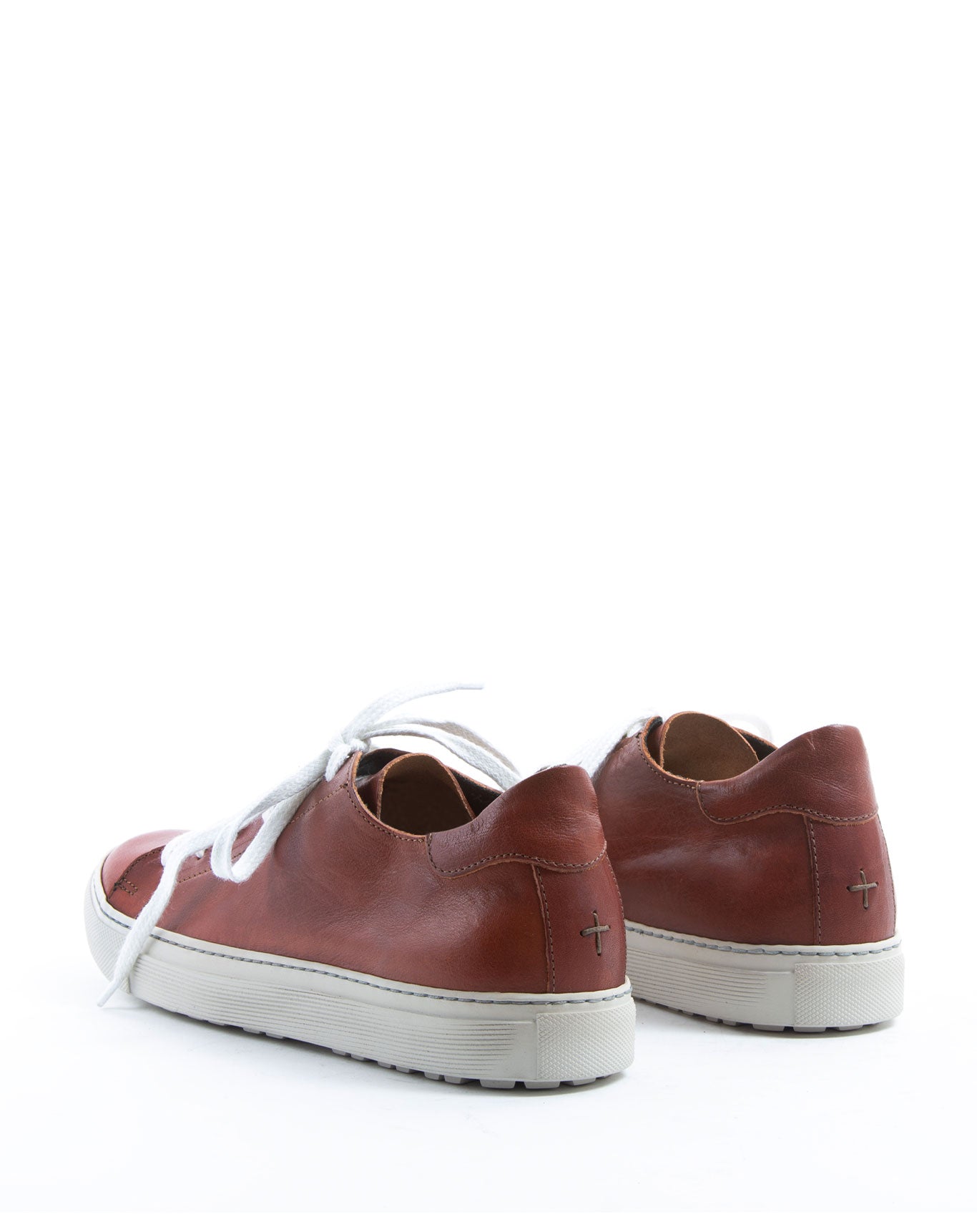 FIORENTINI + BAKER, BOLT BUK, Brick brown leather lace-up sneaker-Made in Italy-back