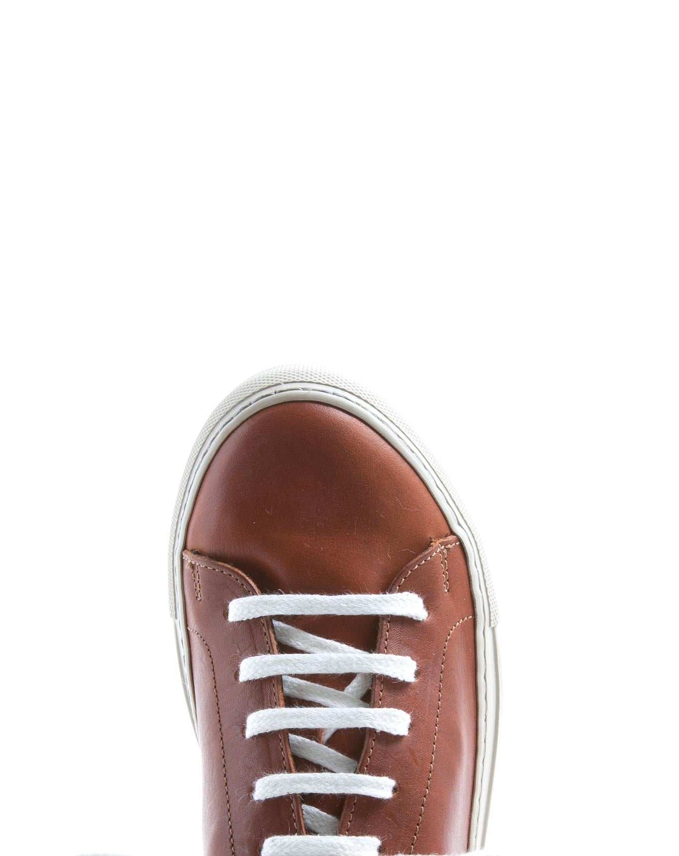 FIORENTINI + BAKER, BOLT BUK, Brick brown leather lace-up sneaker-Made in Italy-toe