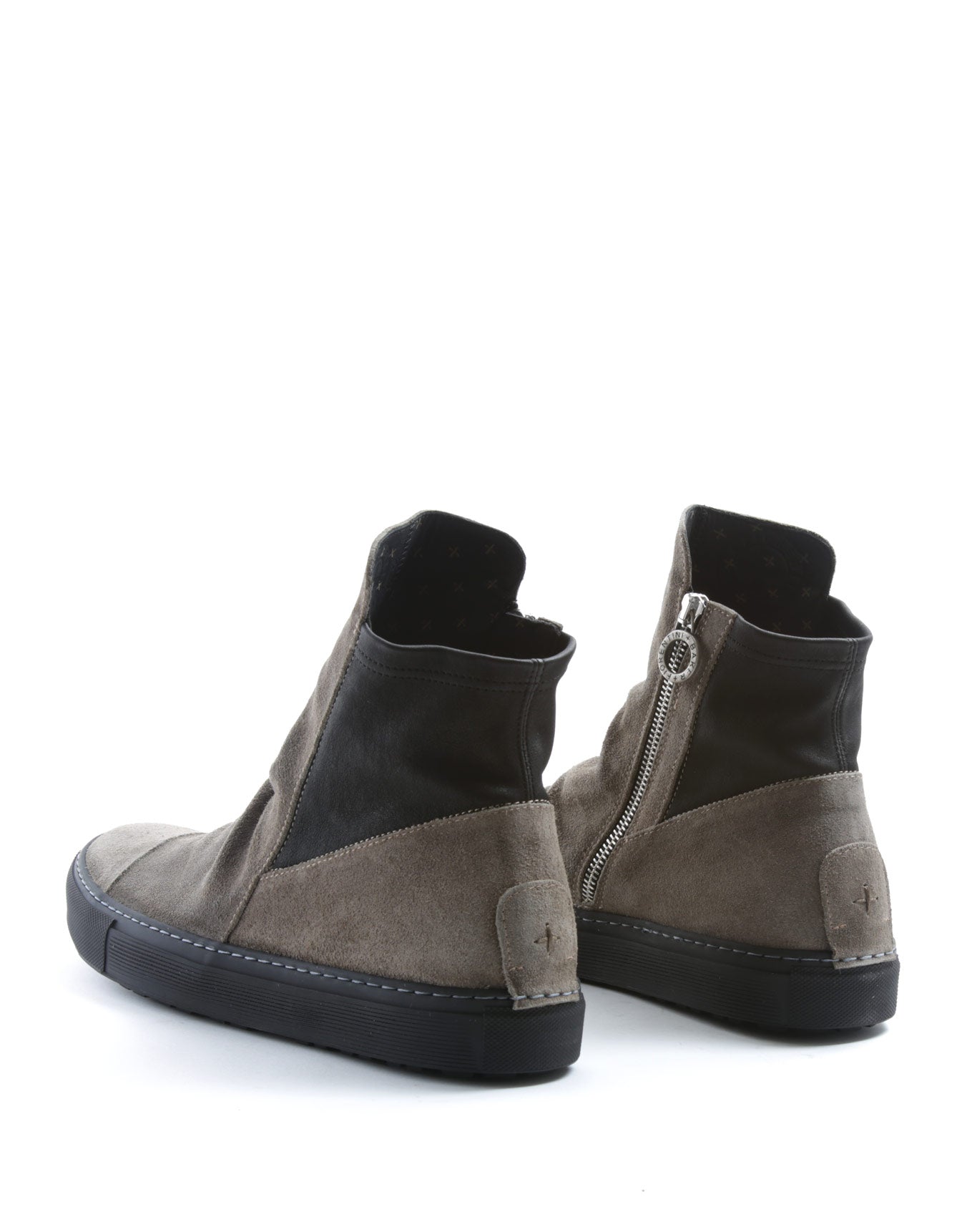 Fiorentini + Baker, BOLT BRET, Taupe suede sneaker boots with ruched vamp and inside zip-Made in Italy-back