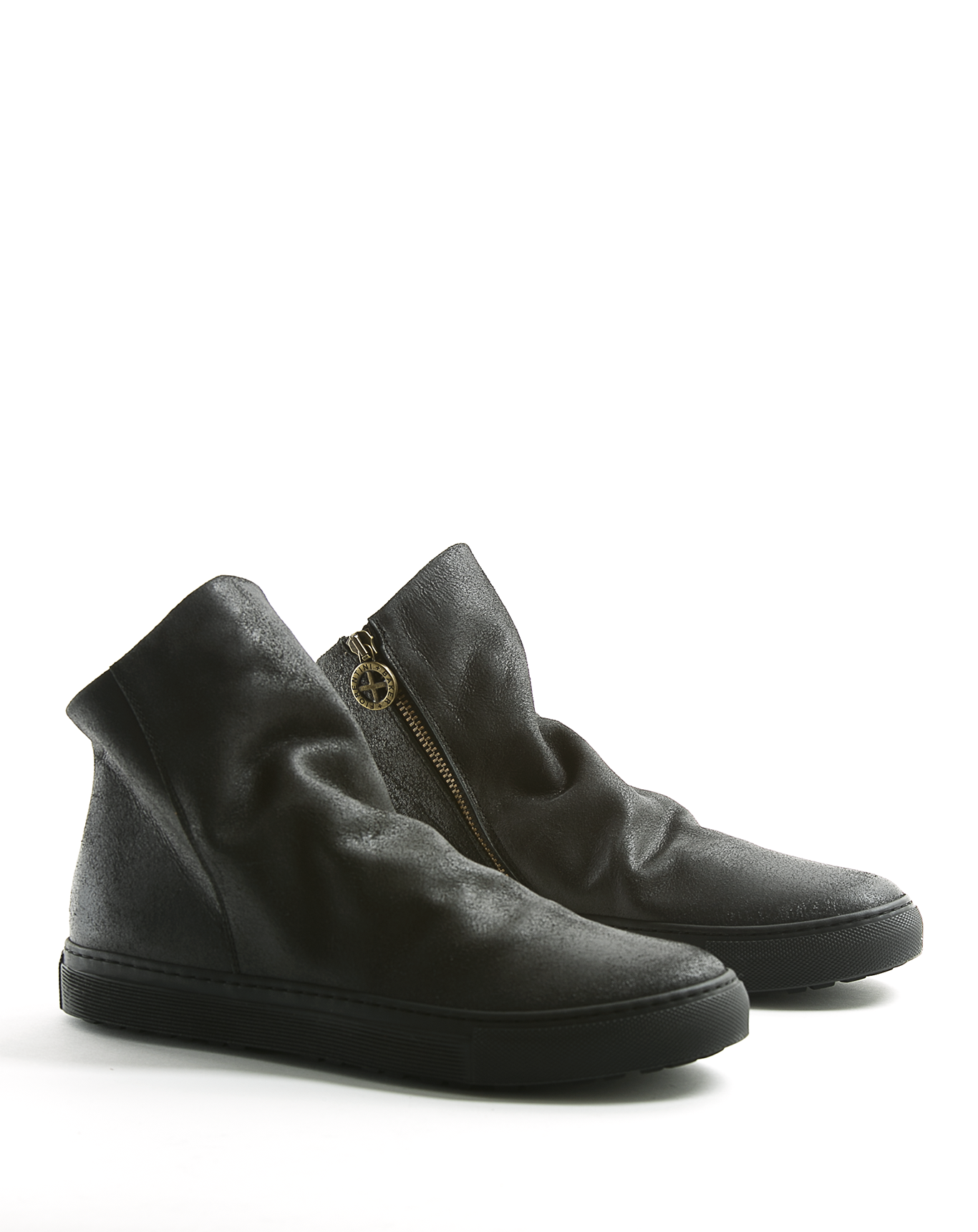 BIEL Black Leather Sneakers