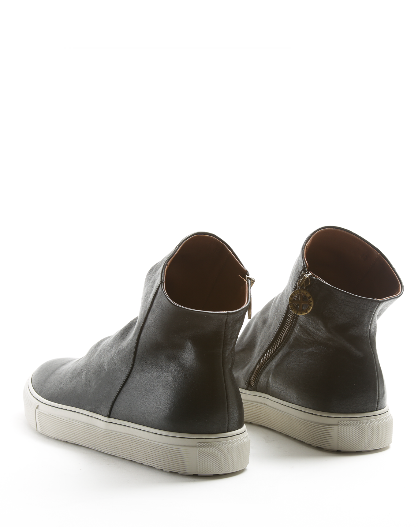 BIEL Black Leather Sneaker Boots