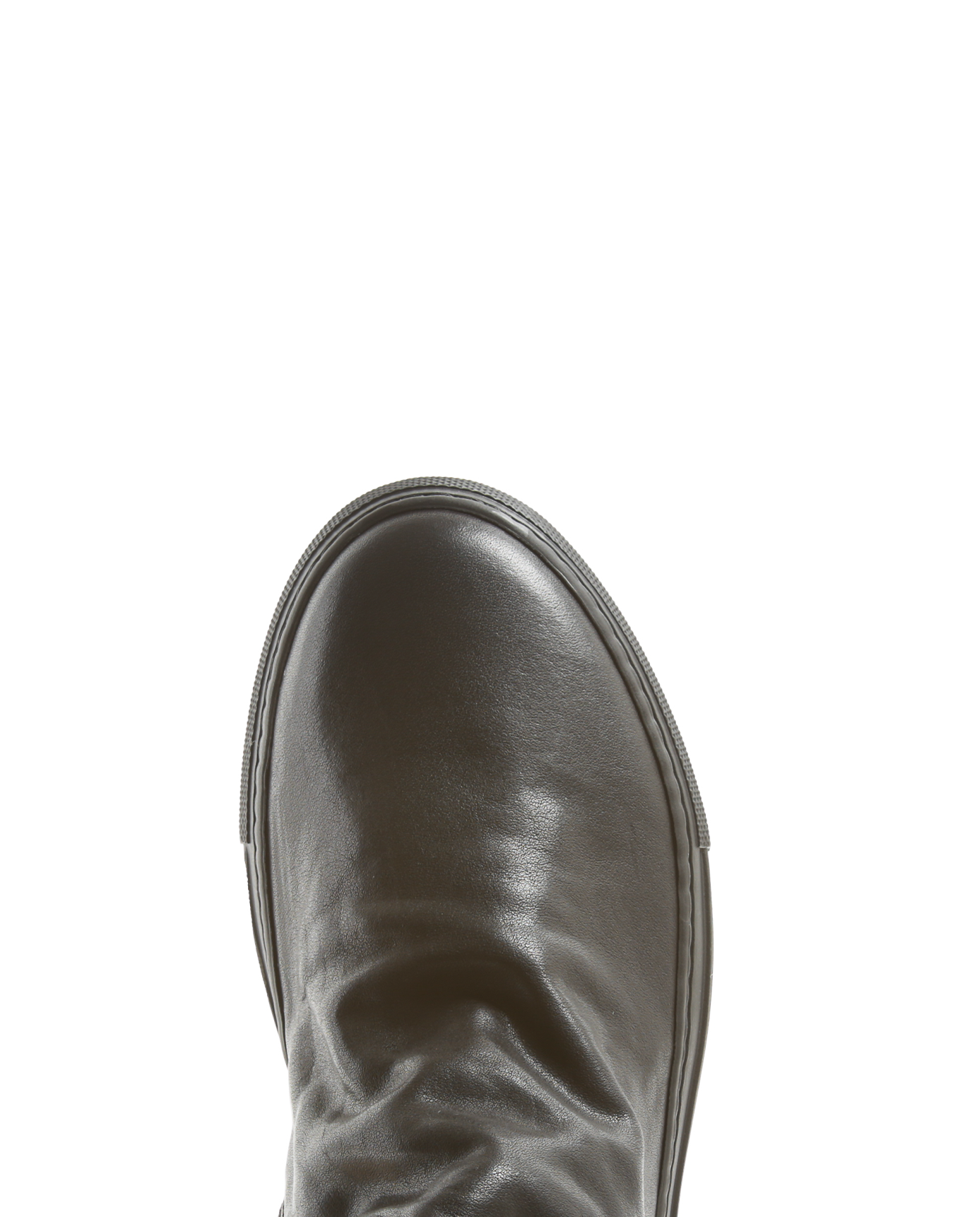 BILLY Black Leather Sneakers Boots