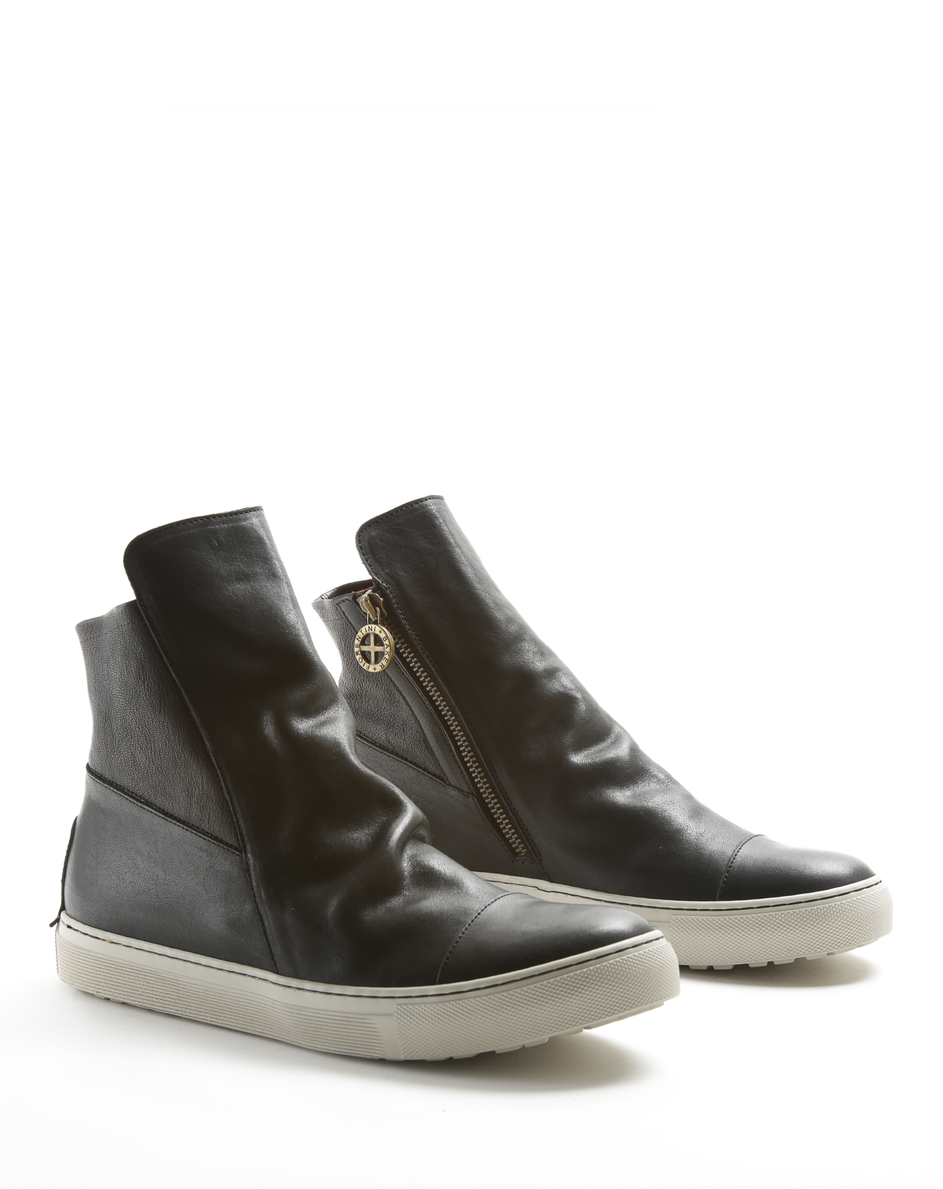 BRET Black Leather Sneaker Boots