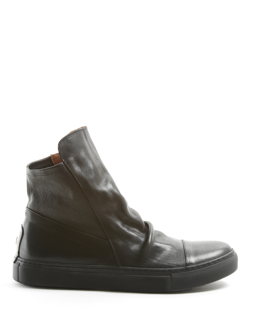 BRET Black Leather Sneaker Boots