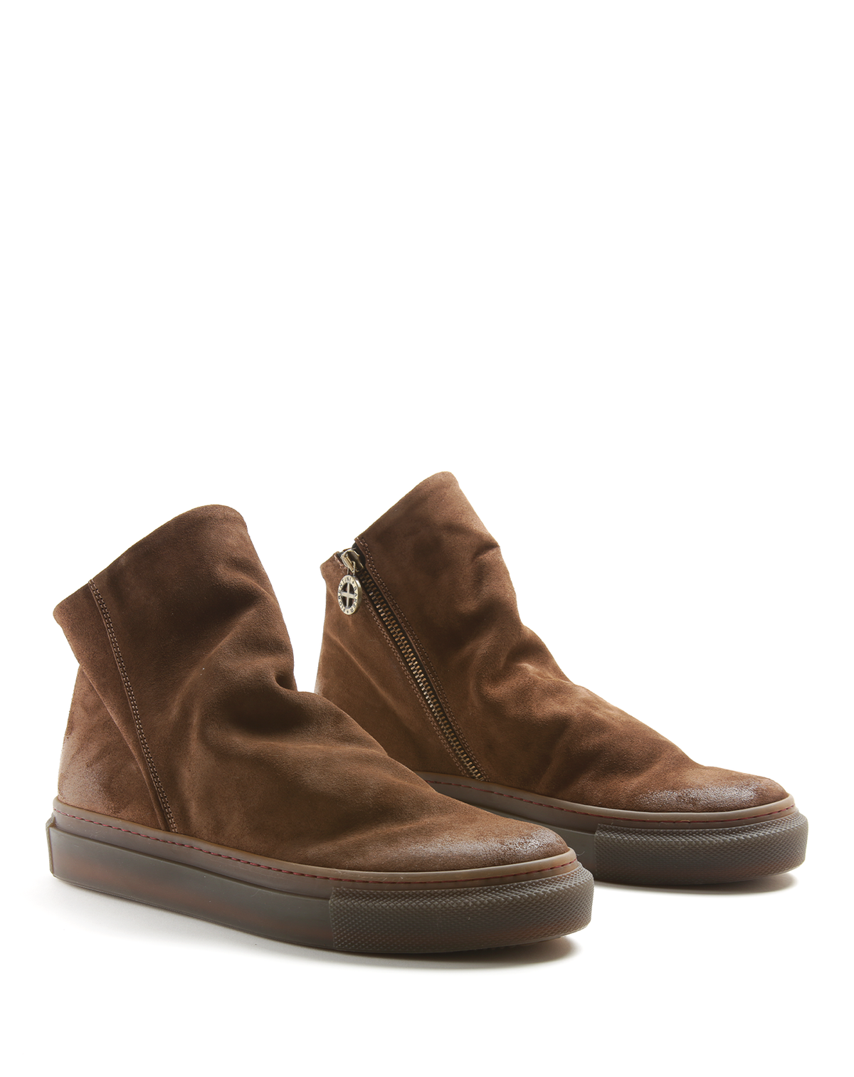 BUELL Mid Brown Suede Sneaker Boots