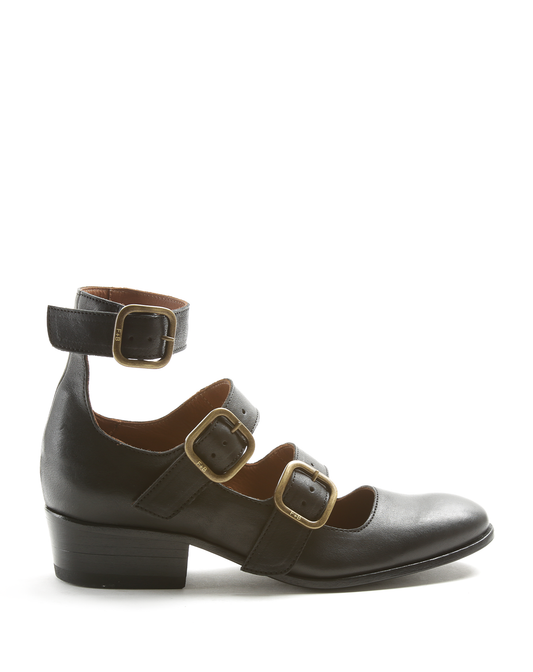 CLARY Black Leather Shoes
