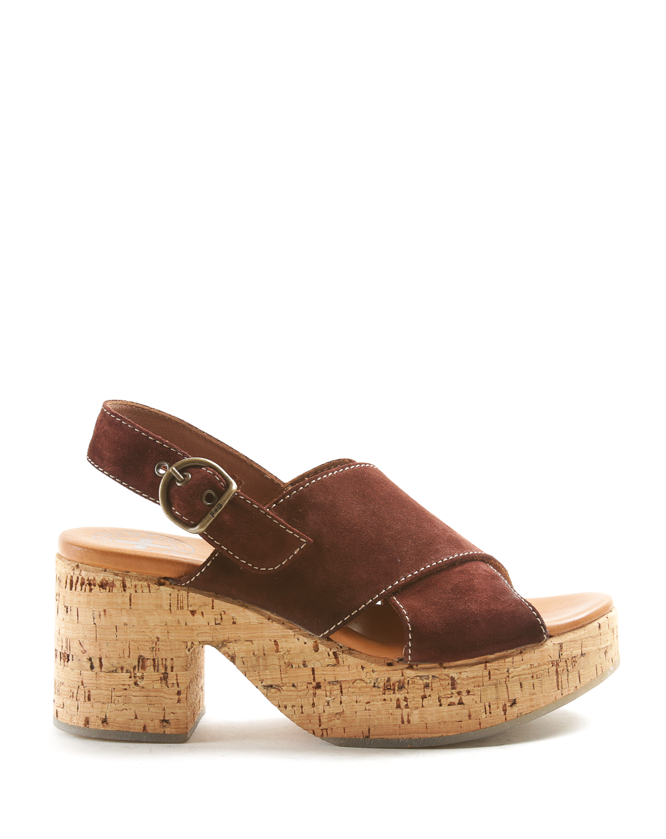 DEVON Deep Russet Brown Wedge Sandals