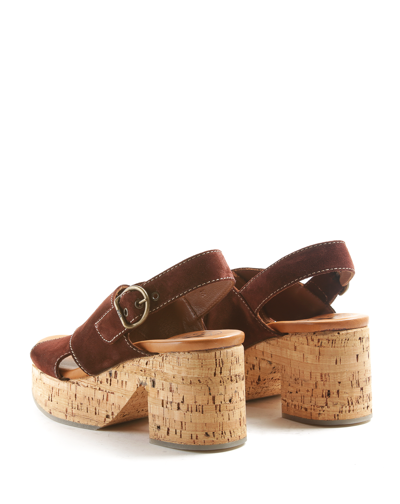 DEVON Deep Russet Brown Wedge Sandals