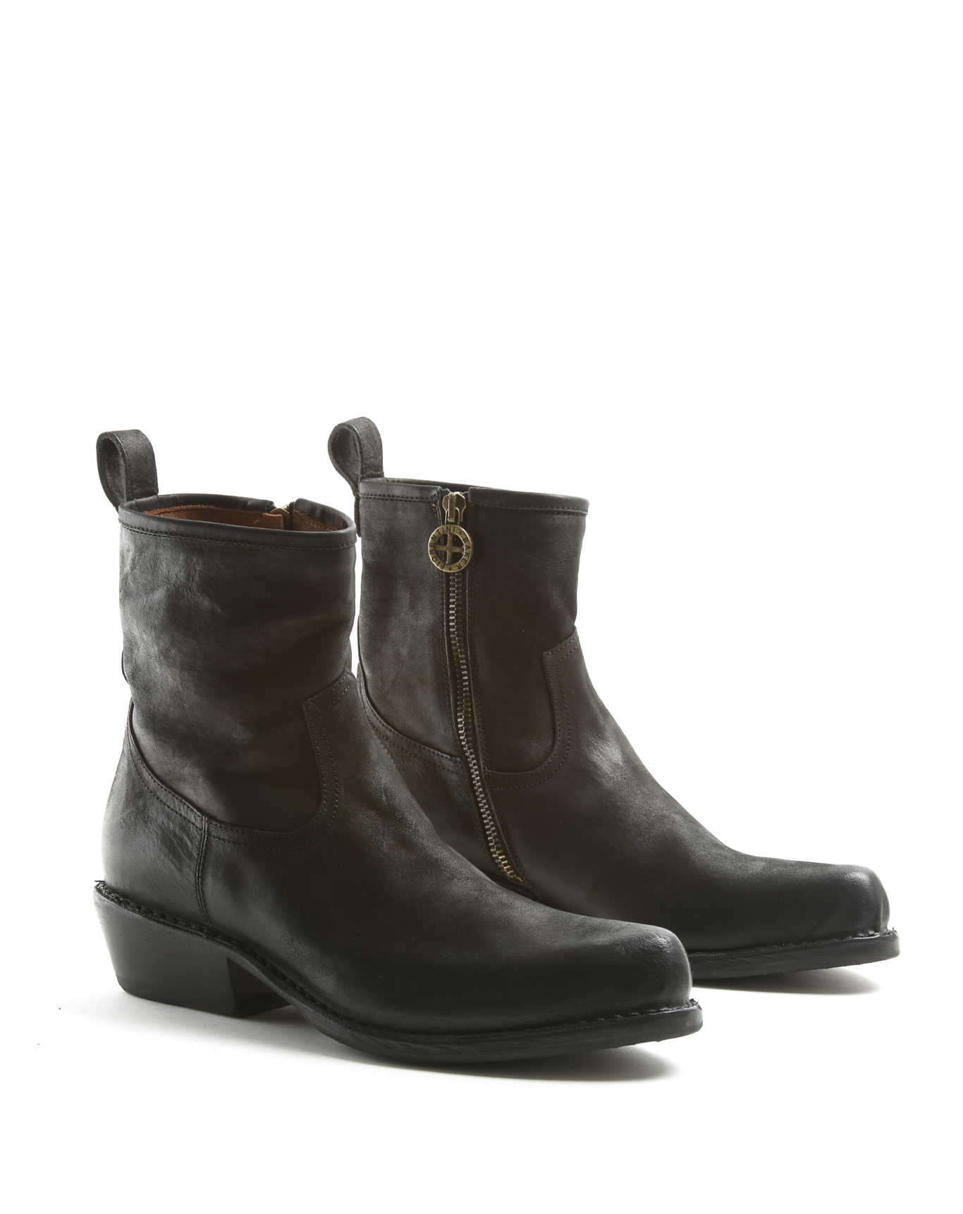 DAN Black Leather Boots