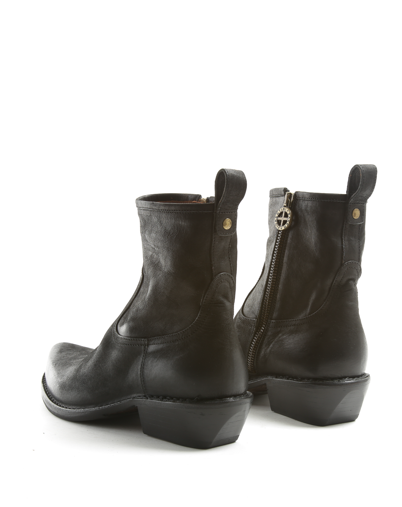 DAN Black Leather Boots