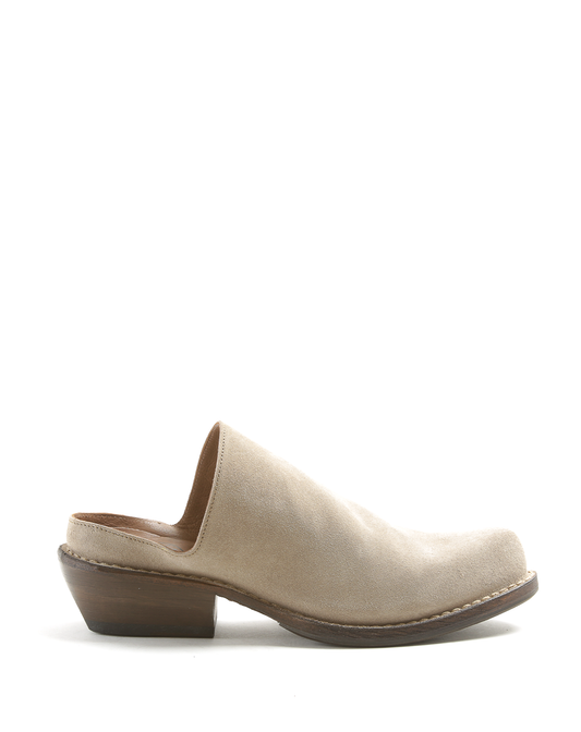 DANA Light Beige Suede Sabot