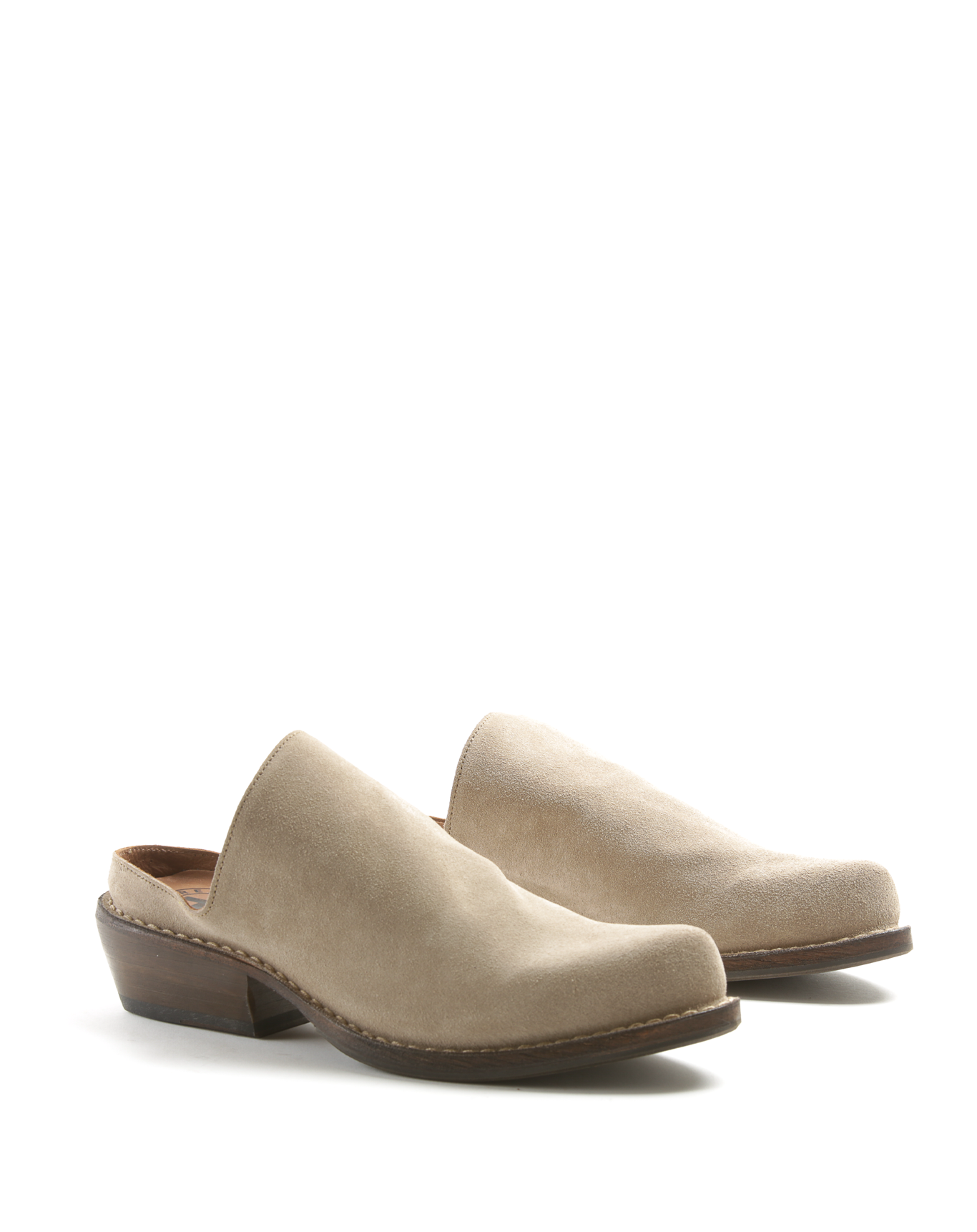 DANA Light Beige Suede Sabot