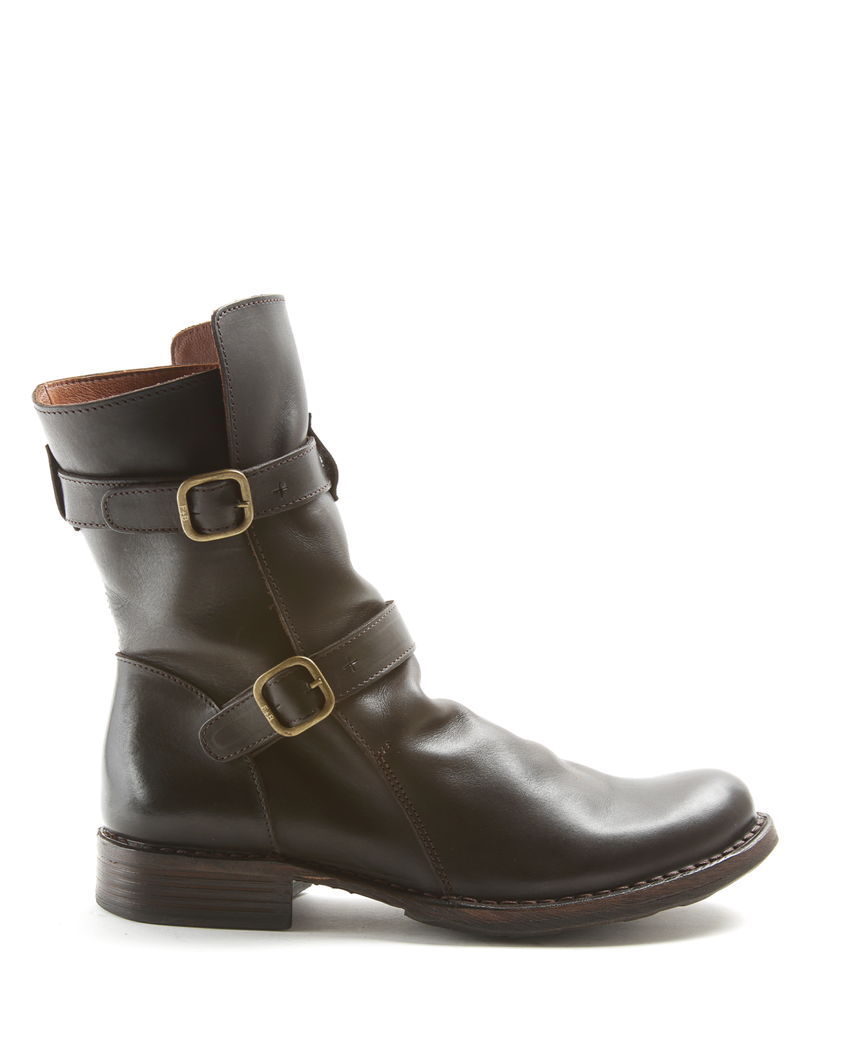 713/22-V Dark Brown Luxury Leather Boots