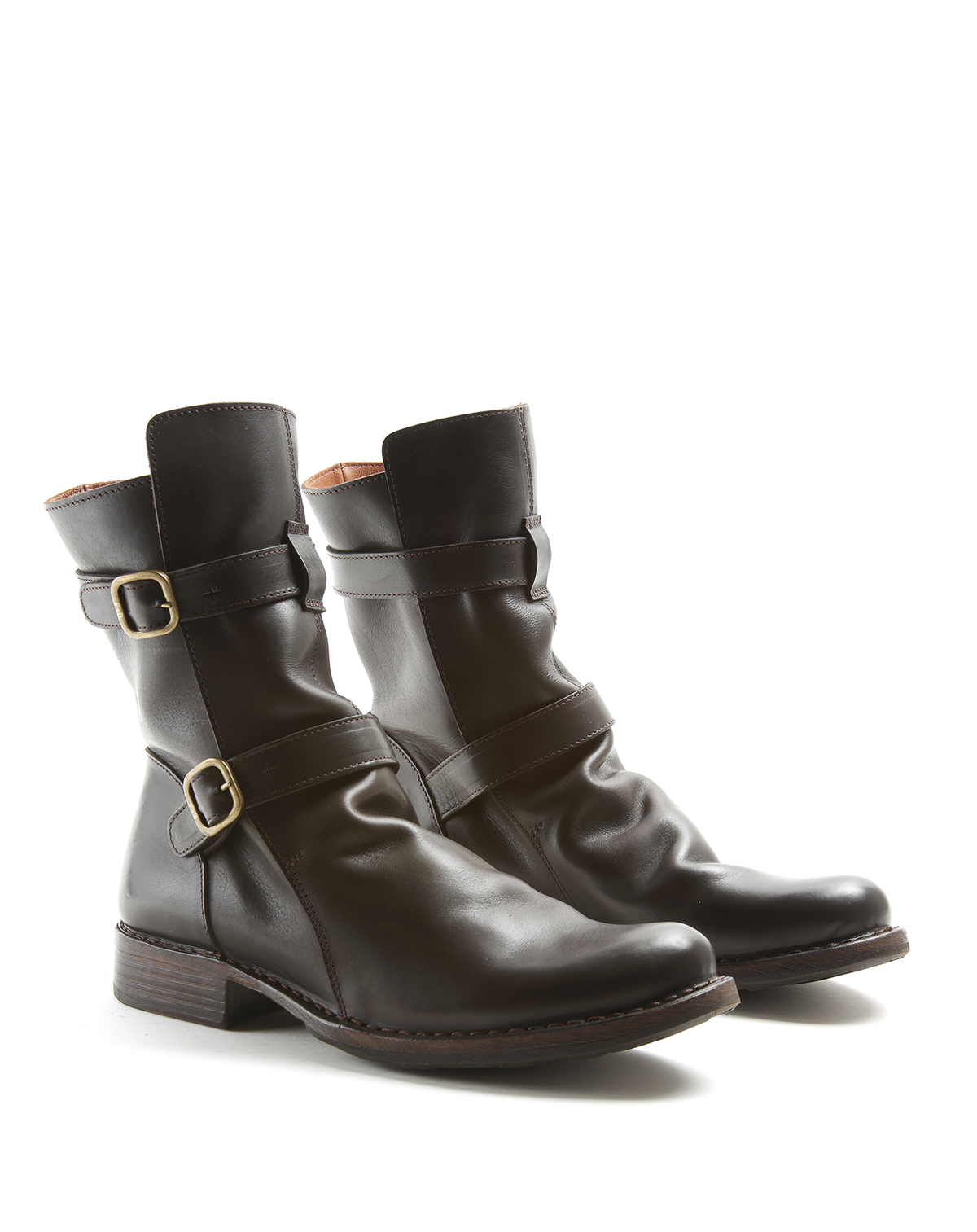 713/22-V Dark Brown Luxury Leather Boots