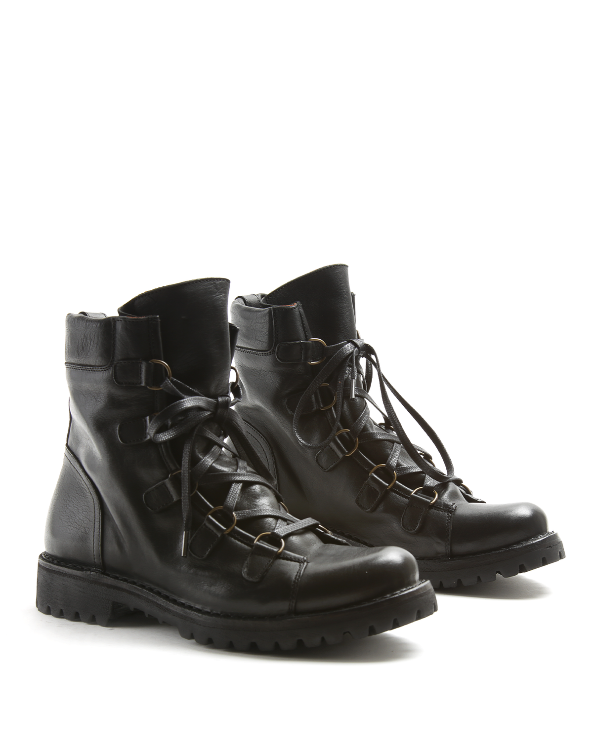 M-EMOD Black Leather Boots
