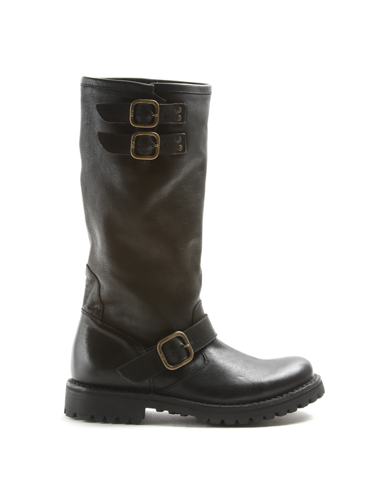 M-ENZA Black Leather Boots