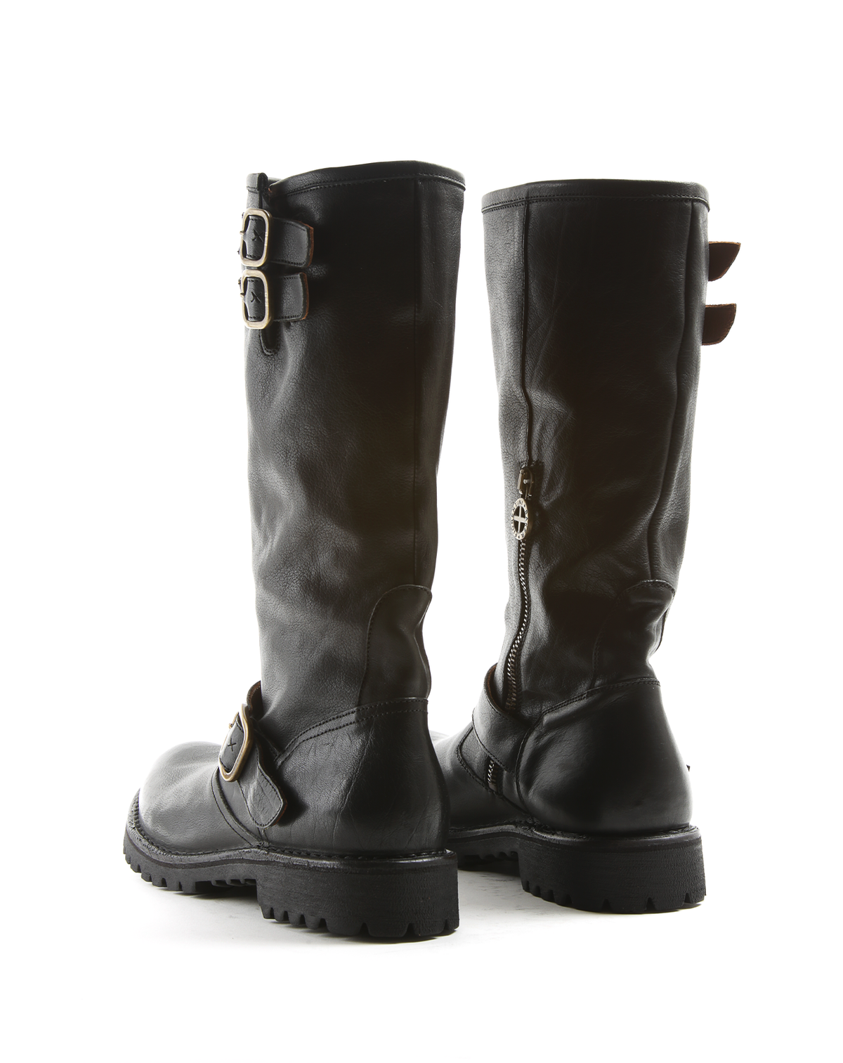 M-ENZA Black Leather Boots