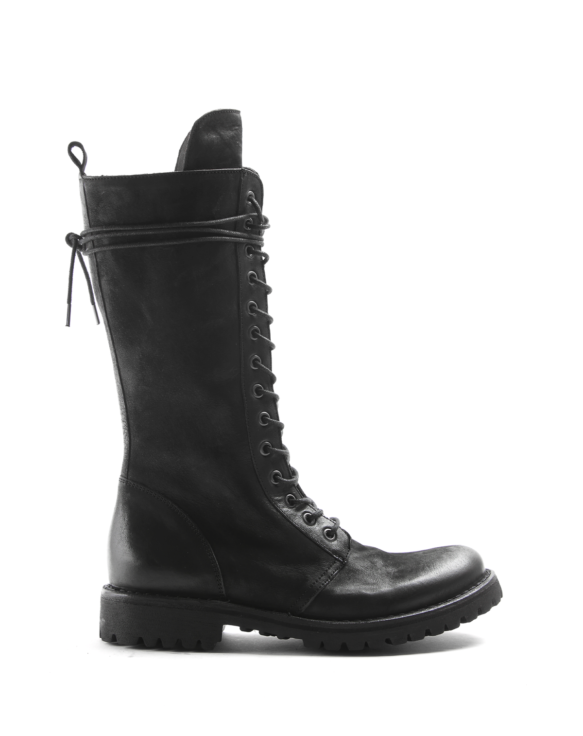 M-ERGAN Black Brushed Leather Boots