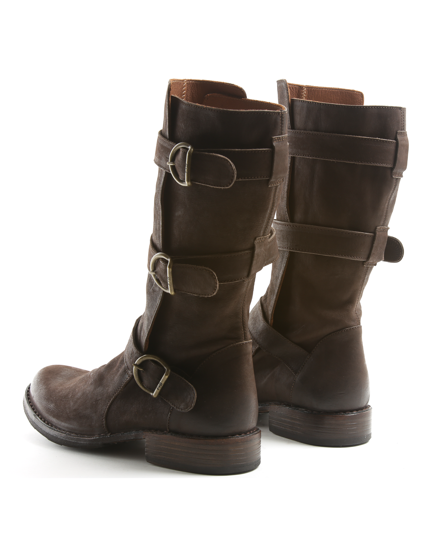 7040 Brown Leather Boots