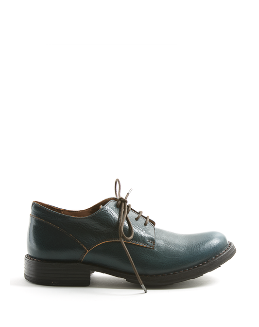 706 Petrol Leather Derby Shoes