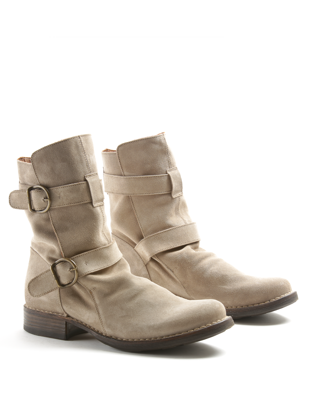 713 Light Beige Suede Boots