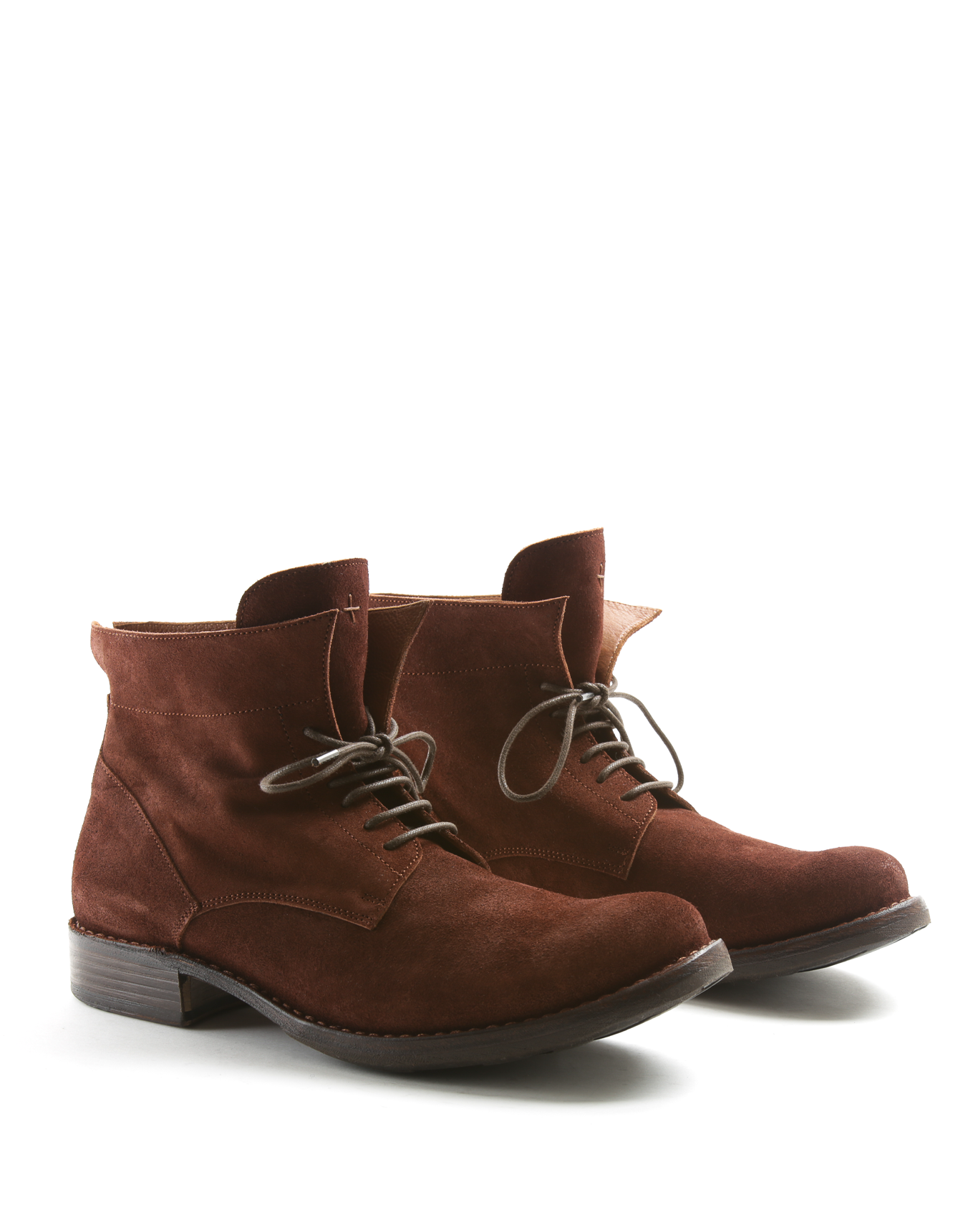 745 Rust Suede Lace-up Boots