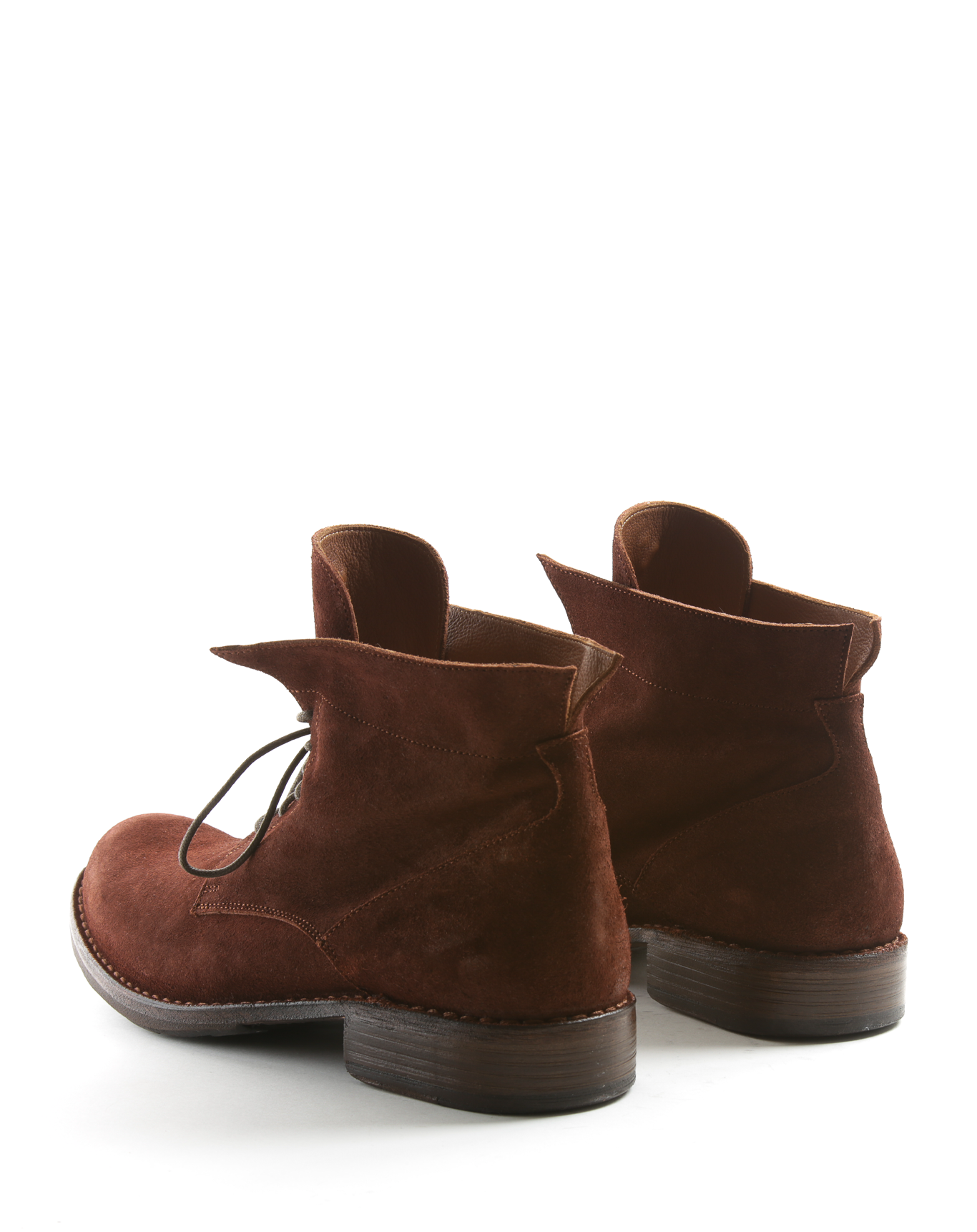 745 Rust Suede Lace-up Boots