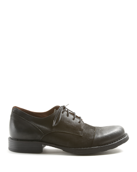 ENEI Black Leather Derby Shoes