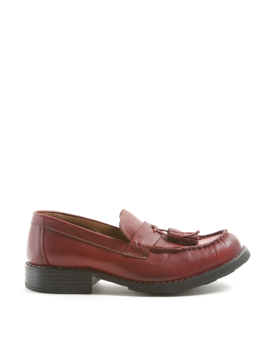 ERIC Red Leather Loafer
