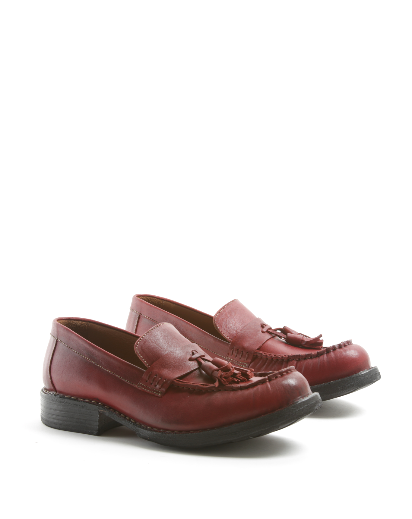 ERIC Red Leather Loafer