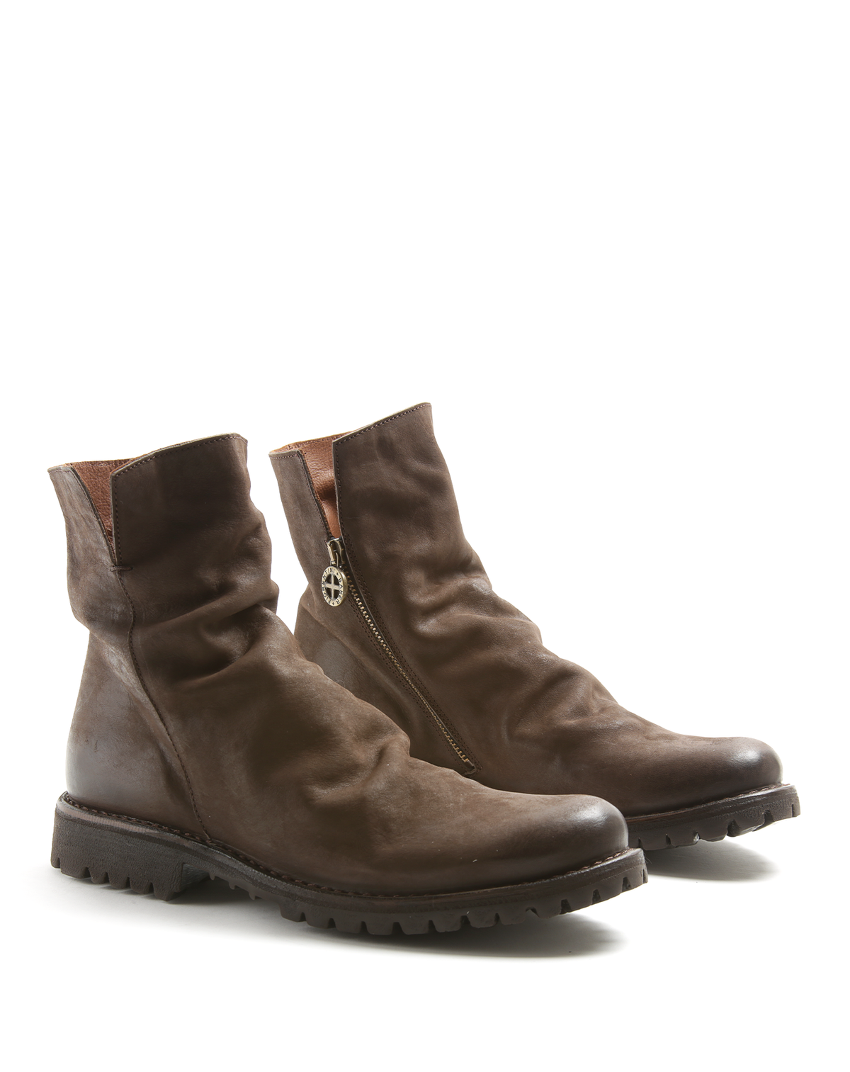 M-ELF Brown Brushed Leather Boots