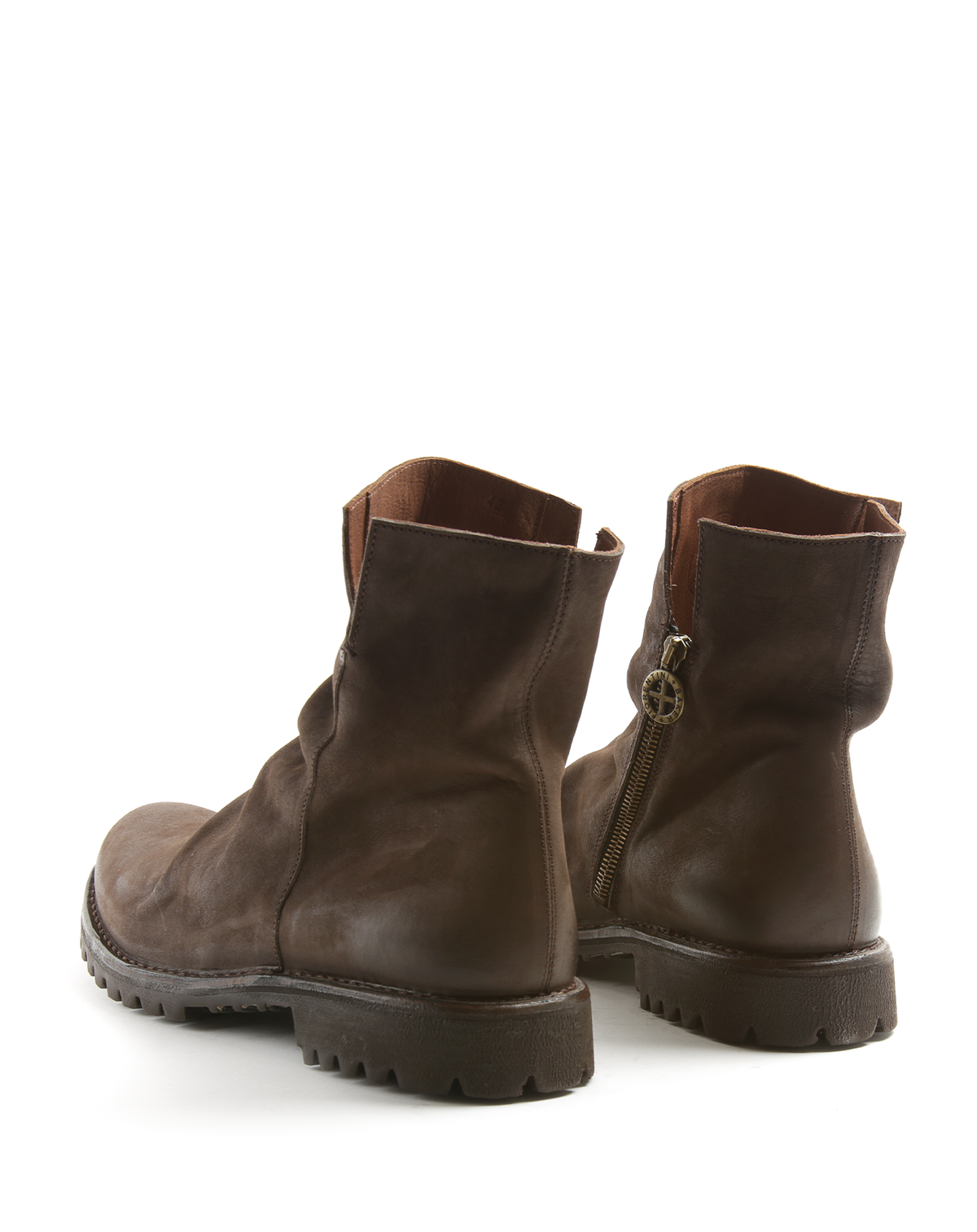 M-ELF Brown Brushed Leather Boots