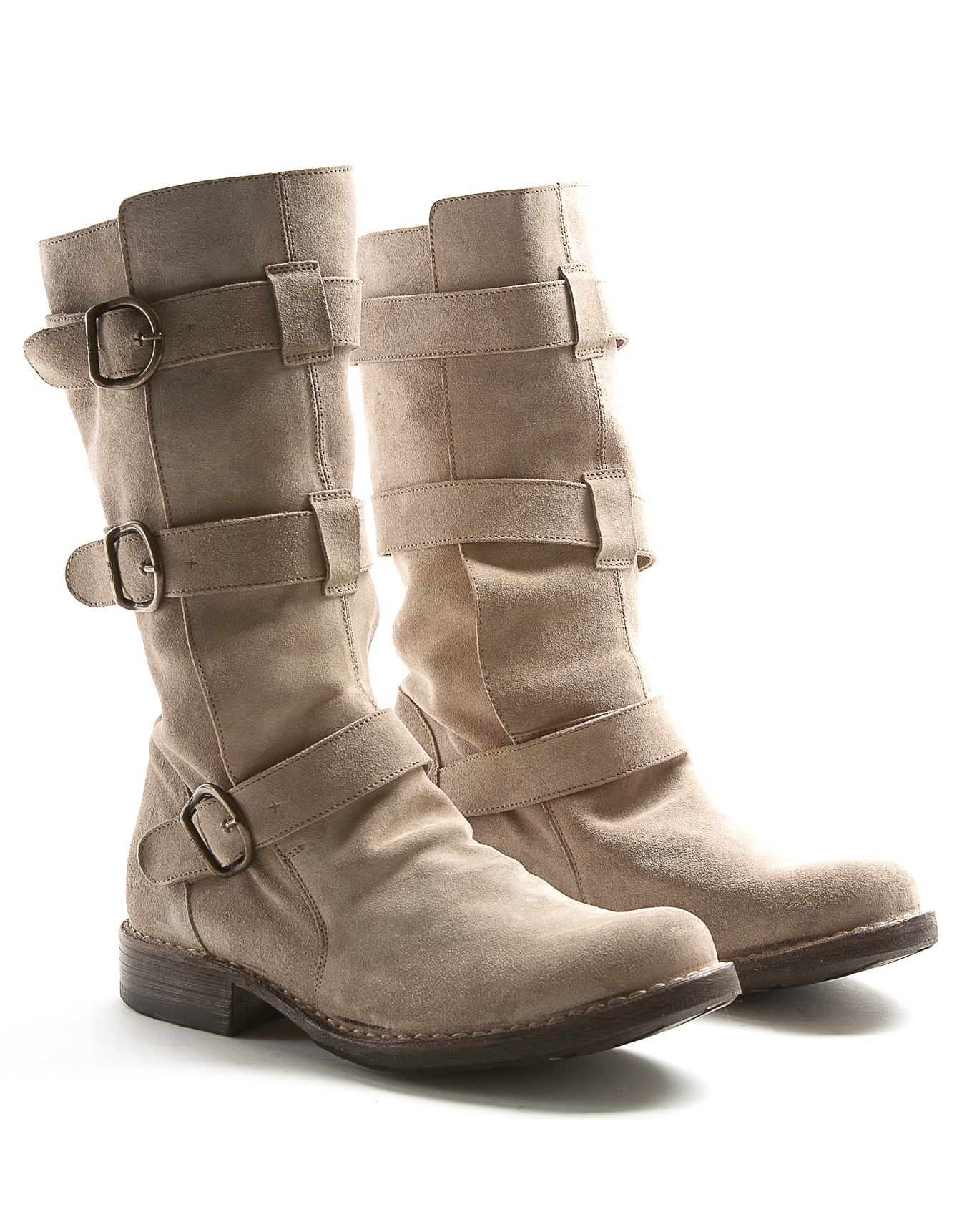 7040 Light Beige Suede Boots