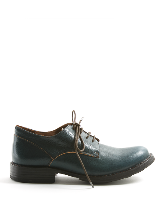 706 Petrol Leather Derby Shoes