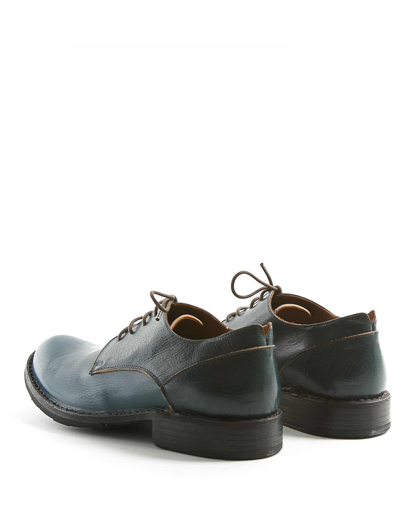 706 Petrol Leather Derby Shoes