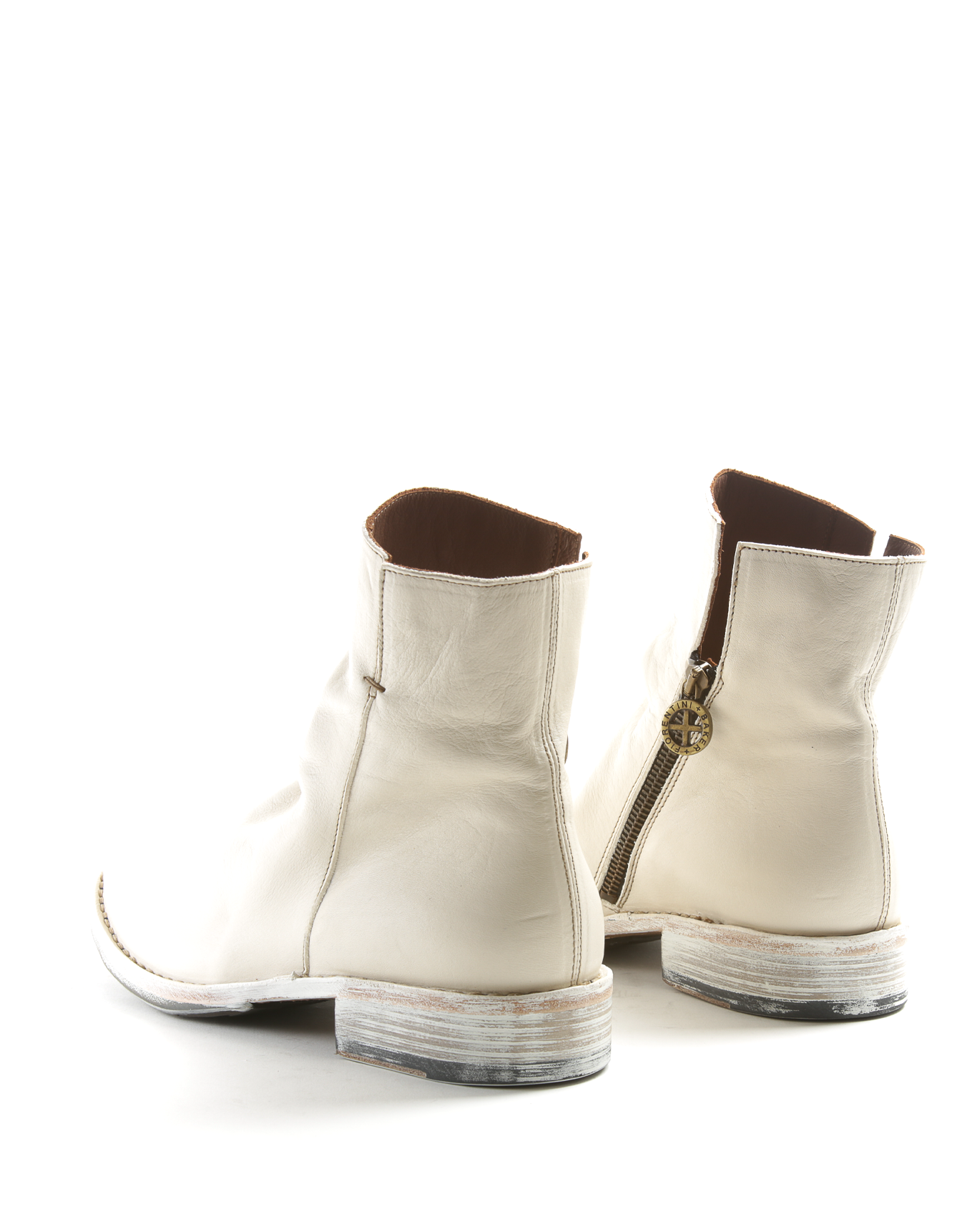 ELF White Leather Boots