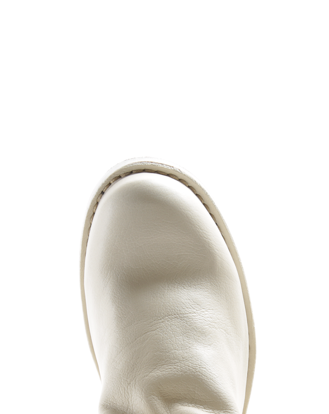 ELF White Leather Boots
