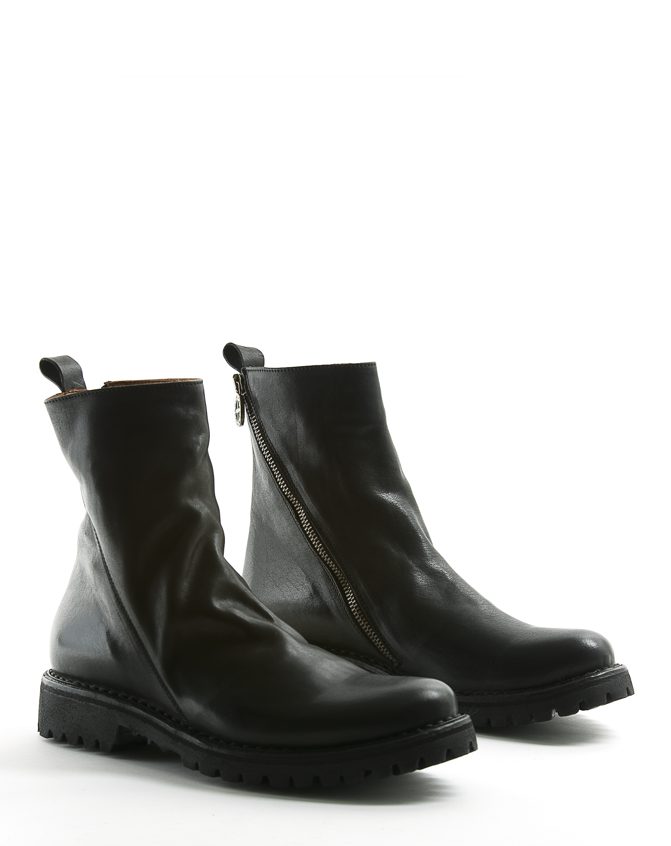 M-EVI Black Leather Boots