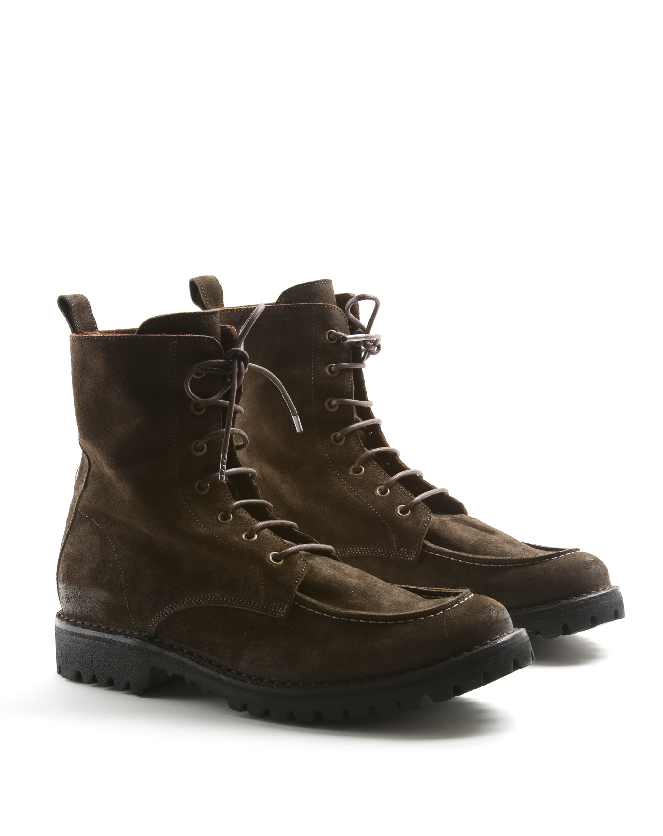 M-EXESS Brown Suede Lace-up Boots