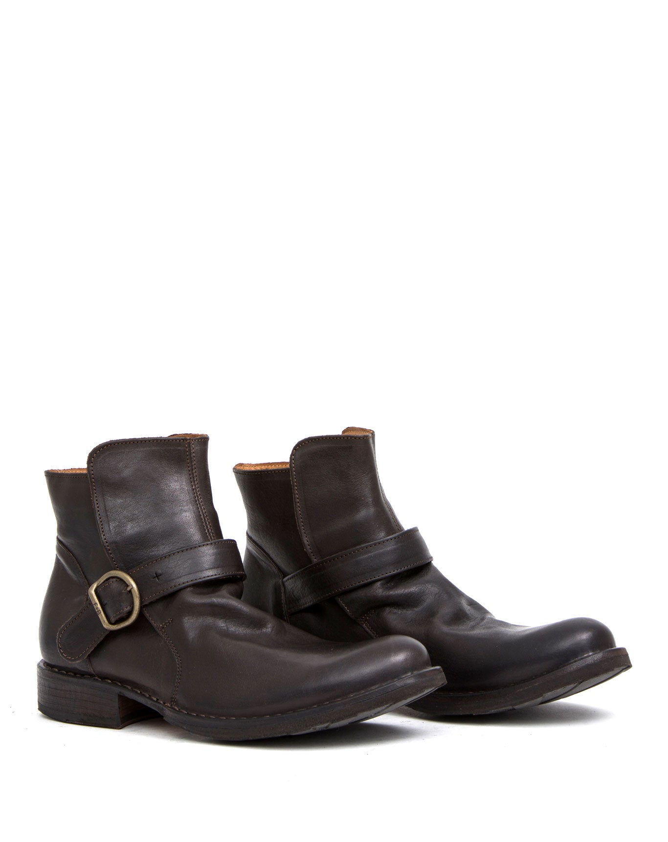 Fiorentini+Baker, ETERNITY 752, Dark brown leather biker ankle boot-Made in Italy-lateral