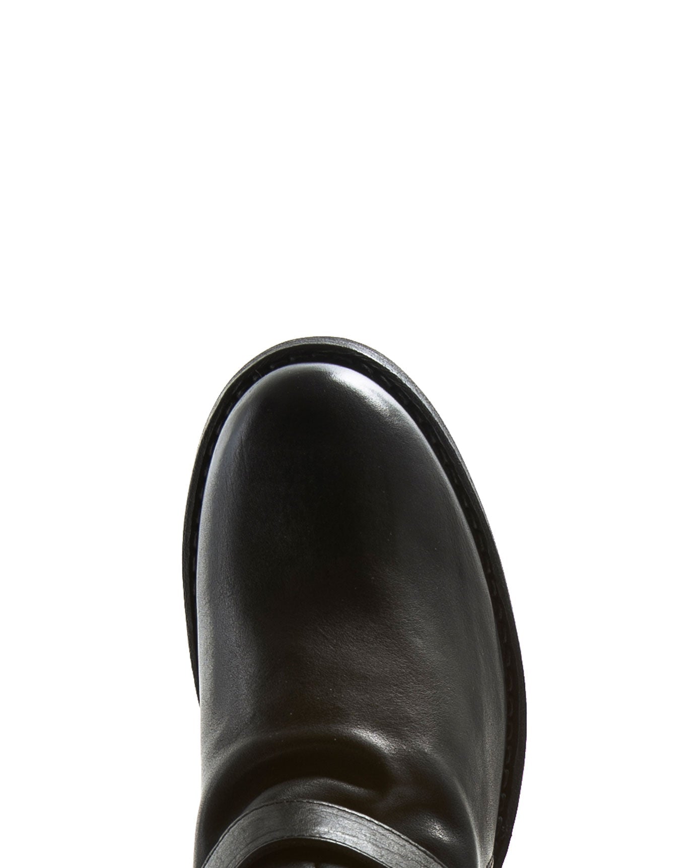 FIORENTINI + BAKER, ETERNITY EEK, Ankle biker boots with adjustable strap in black smooth leather-Made in Italy-toe