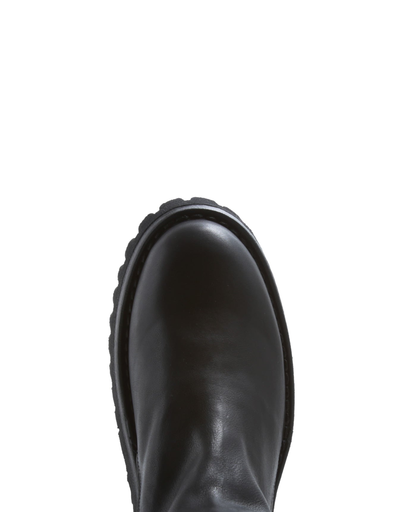 Fiorentini + Baker, ETERNITY MASSIVE M-EVI, Black leather ankle boots with inside lateral zip and thick rubber sole-Made in Italy-toe