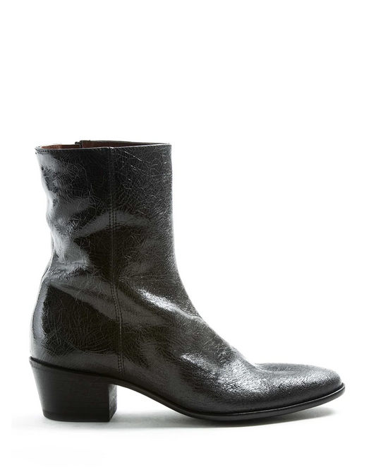 MATT Black Leather Boots