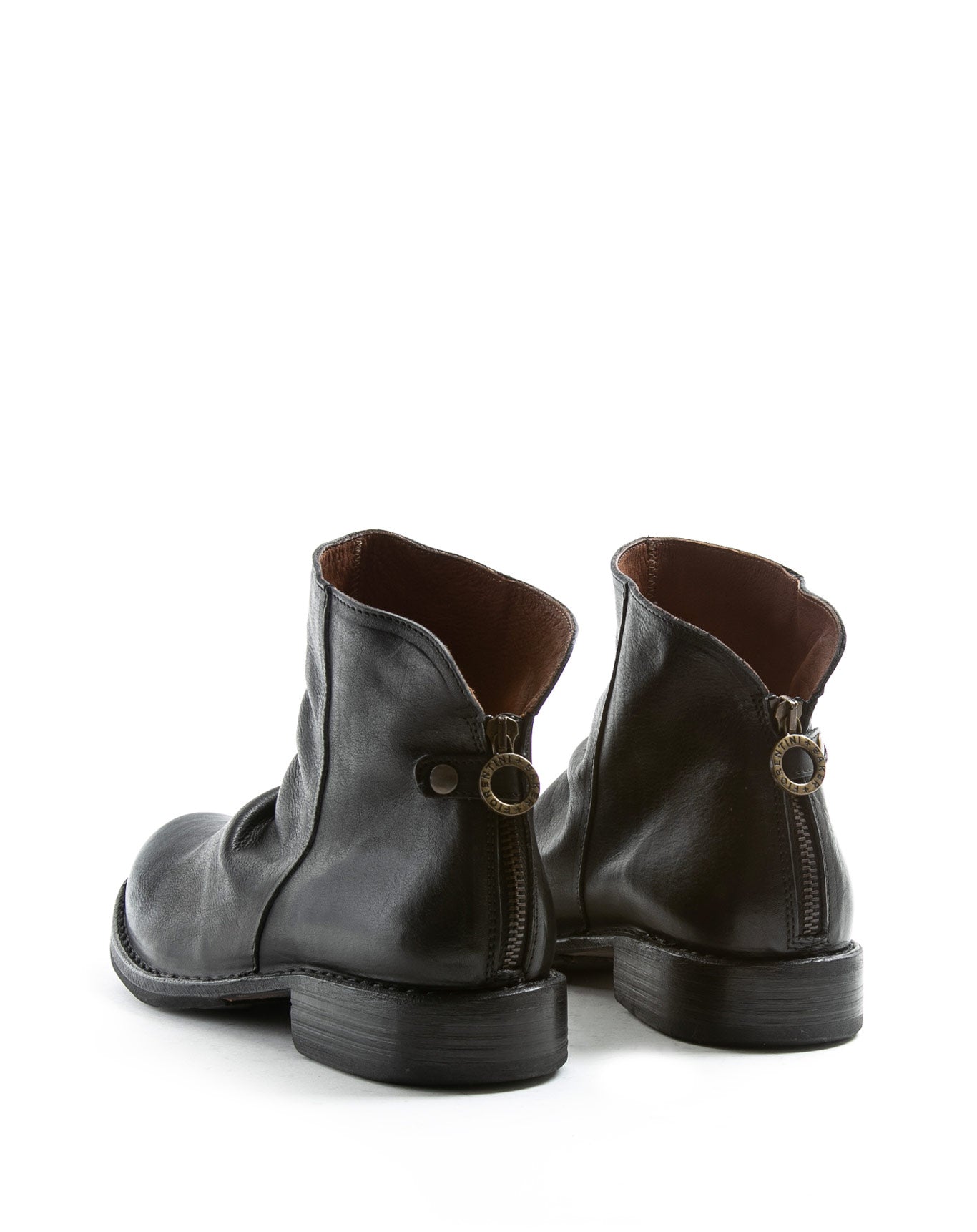 Fiorentini + Baker, ETERNITY ELINA, Black leather ankle boots with rear zip-Made in Italy-back