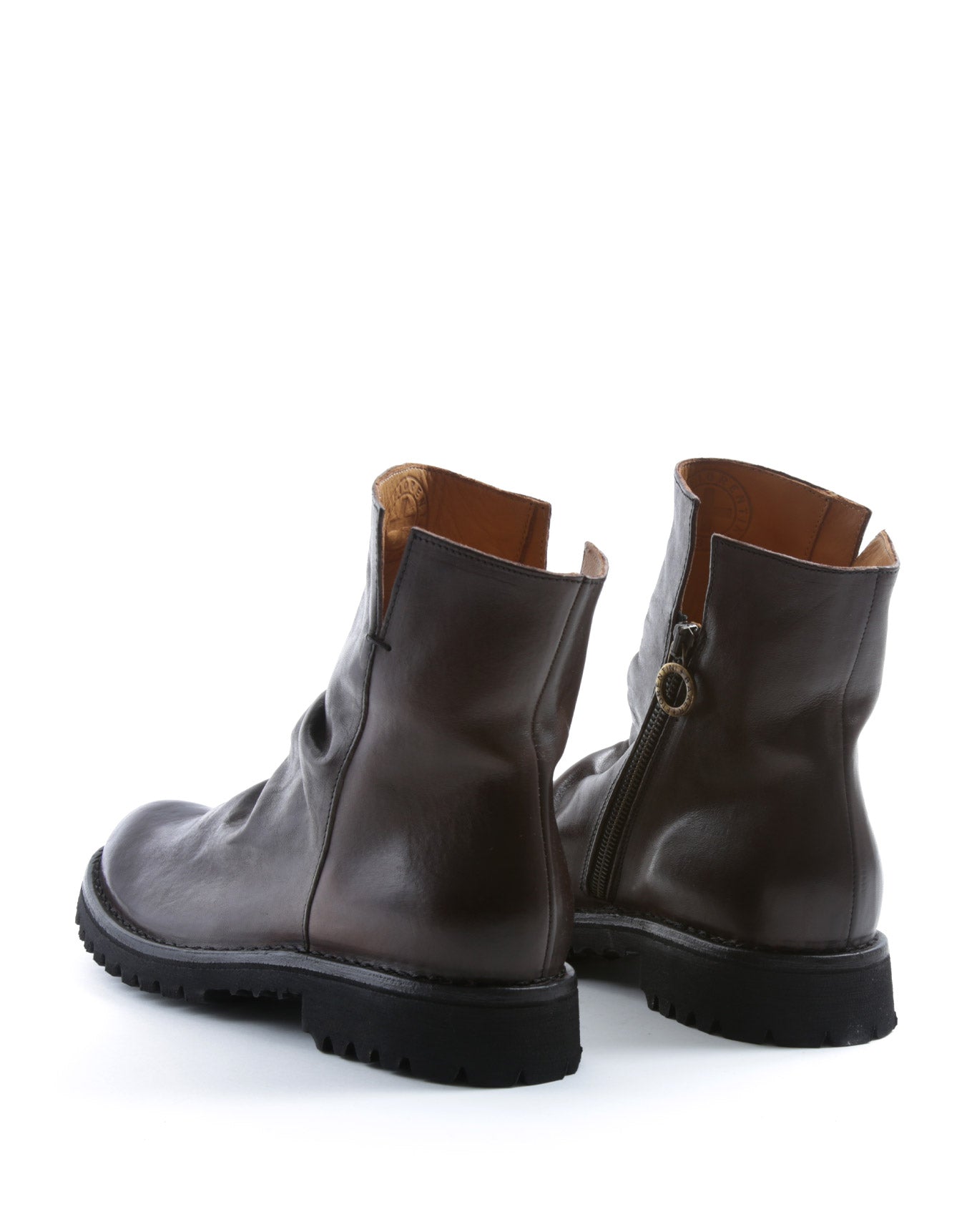 FIORENTINI + BAKER, ETERNITY MASSIVE M-ELF, Best-selling iconic boot in the FB collection since 2003. Leather ankle boot with slightly ruched vamp and a thick rubber sole. Handcrafted with natural leather by skilled artisans. Made in Italy. Made to last.