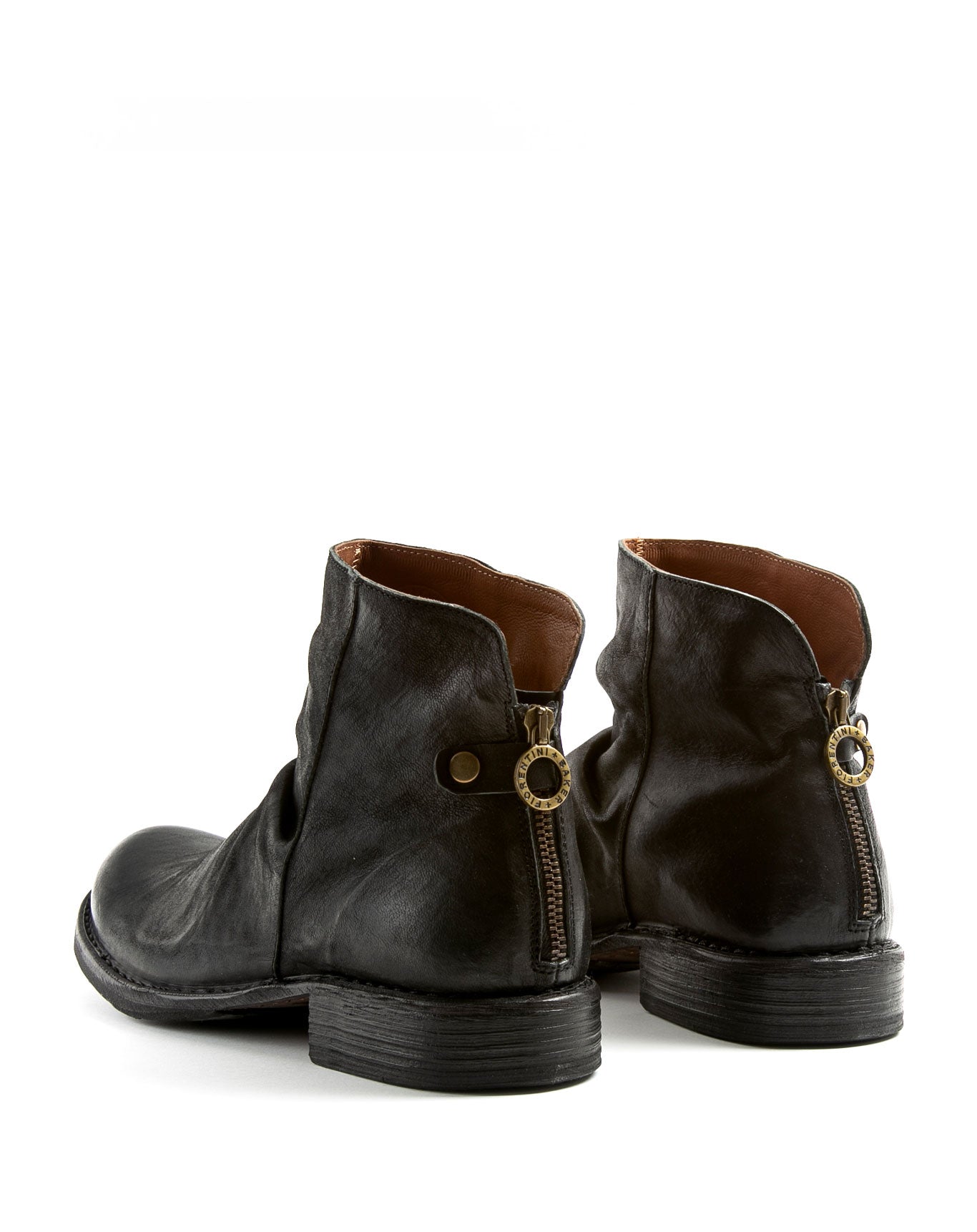 Fiorentini + Baker, ETERNITY ELINA, Black leather ankle boots with rear zip-Made in Italy-back